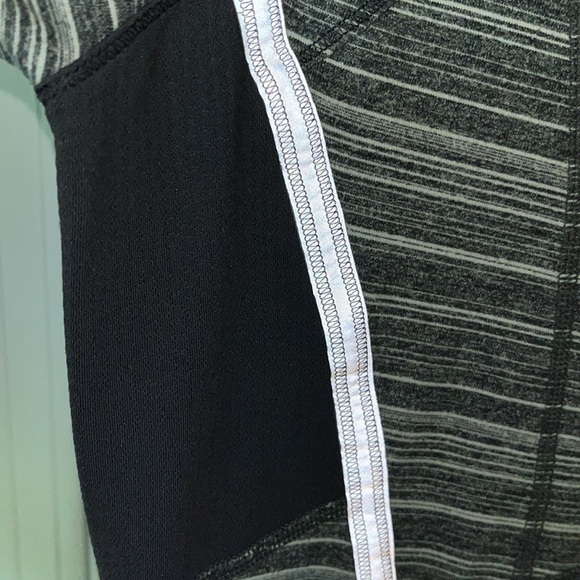 LULULEMON Athletica Half Zip-pullover Sweatshirt Reflective Stripes Size 6 Gray - Picture 11 of 15